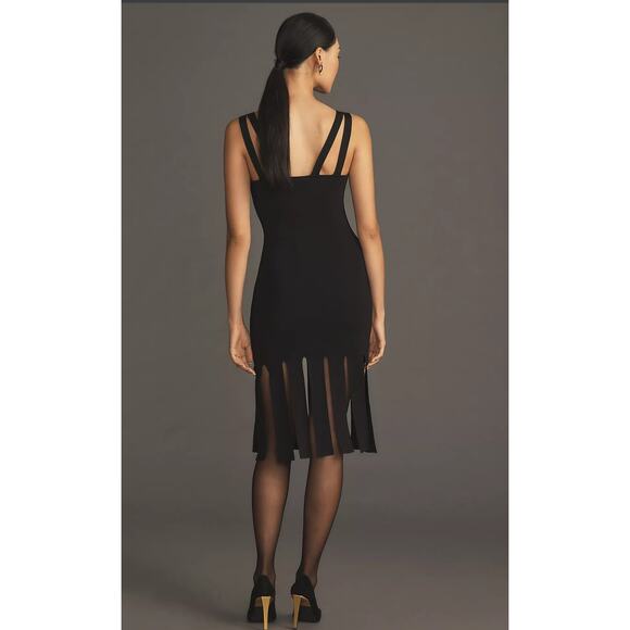 NWT Anthropologie Slit Black Sweater Dress - Large - Picture 4 of 5